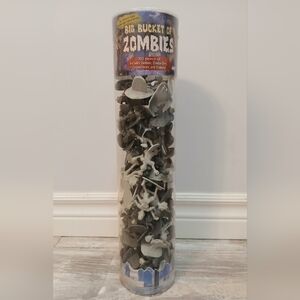 Big Bucket of Zombies Toy Lot 97pcs Zombies Humans Gravestones